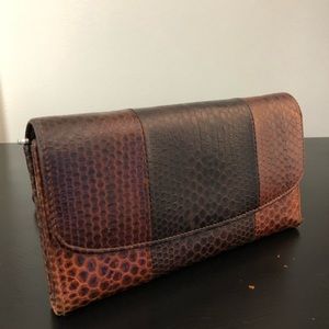 Nina Raye | Sea Snake Skin Trifold Wallet L06